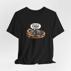Dreaming of S'more Sleep Cat Tee | Cute Camping S'mores Graphic T-Shirt