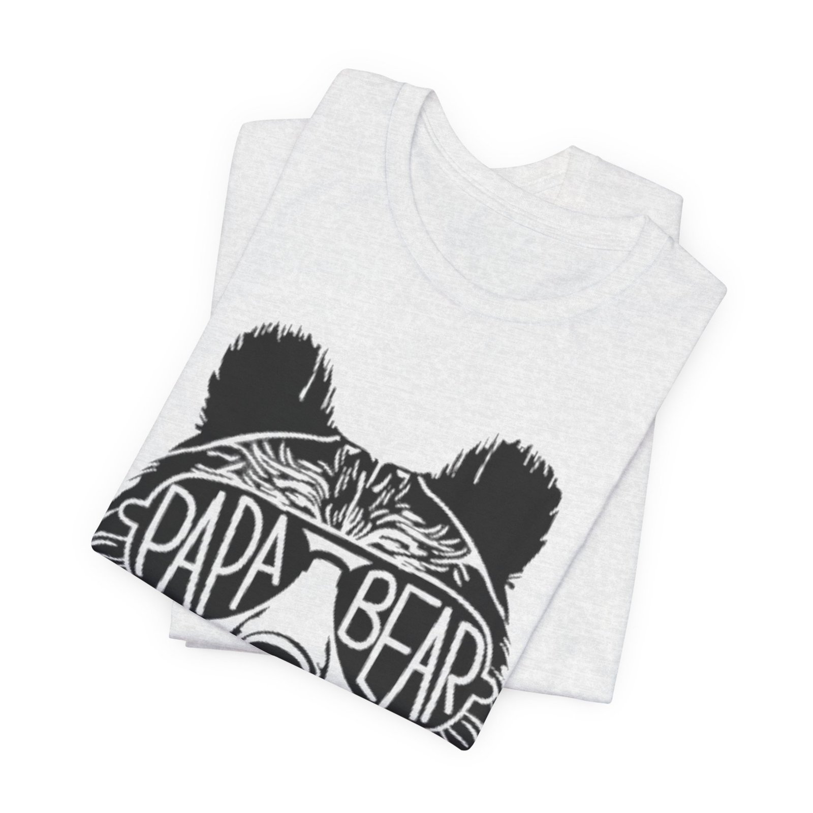 Papa Bear Graphic Tee | Bear Face Sunglasses Dad Shirt - Image 4