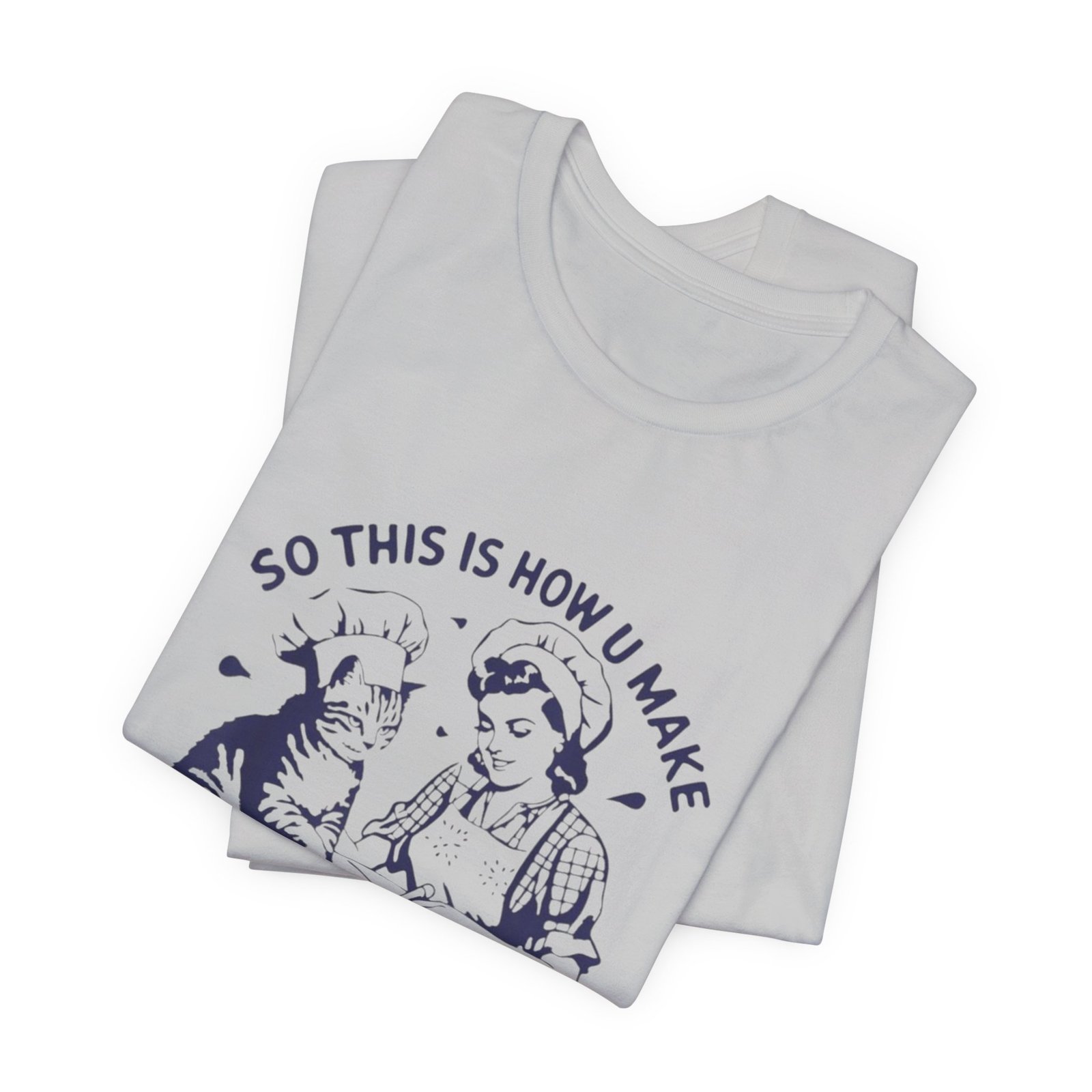 Cat Baker Tee, Funny Biscuit Making Shirt, Unisex Jersey Short Sleeve Tee, Cat Lover Gift, Animal Graphic Tee - Image 11