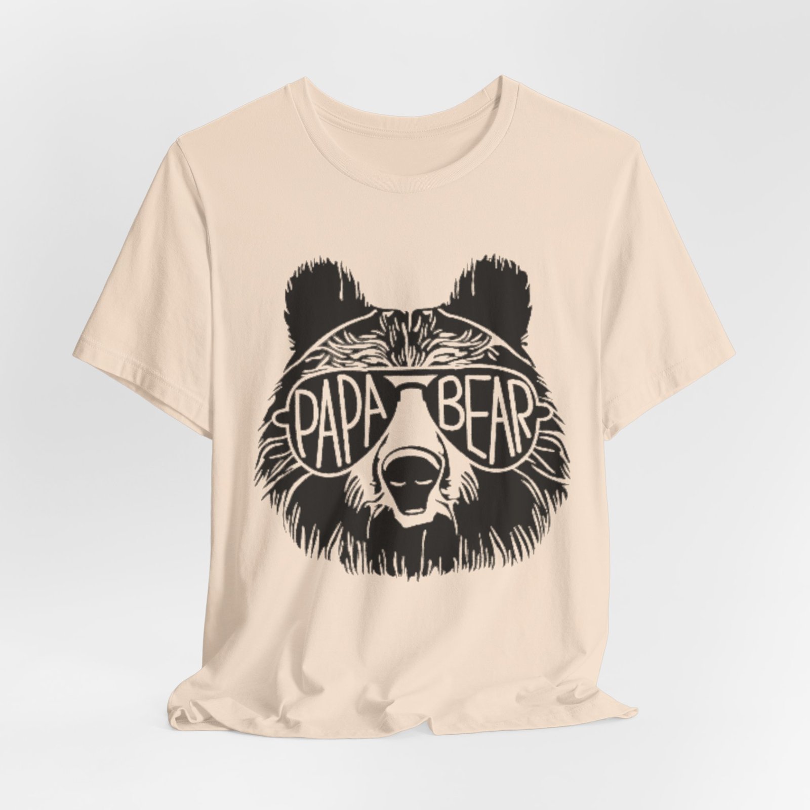 Papa Bear Graphic Tee | Bear Face Sunglasses Dad Shirt - Image 16