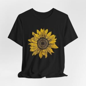 Sunflower Unisex Tee | Casual Summer T-Shirt, Nature Lover Gift, Bohemian Style, Vintage Floral Tee, Botanical Art Tee