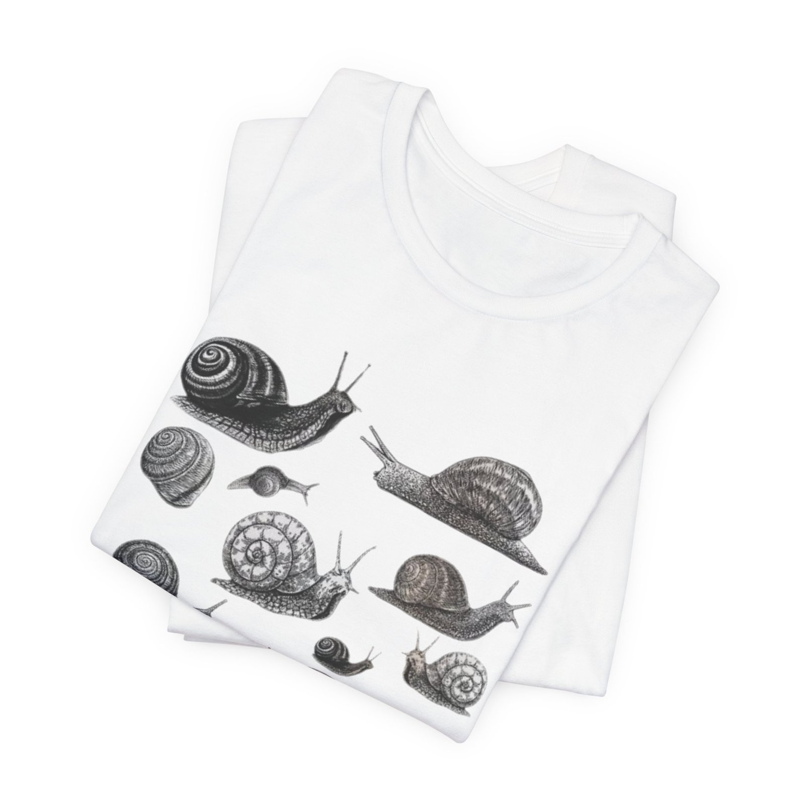 Black and White Snail Illustration Tee | Minimal Snail Art Tee - Image 7