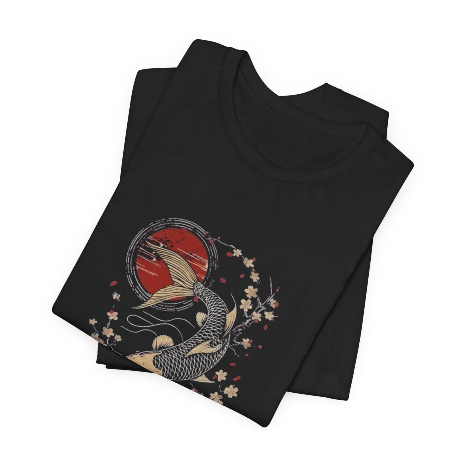 Koi Fish Graphic Tee, Unisex Casual T-Shirt, Gift for Nature Lovers, Cool Summer Top, Japanese Art Apparel - Image 4