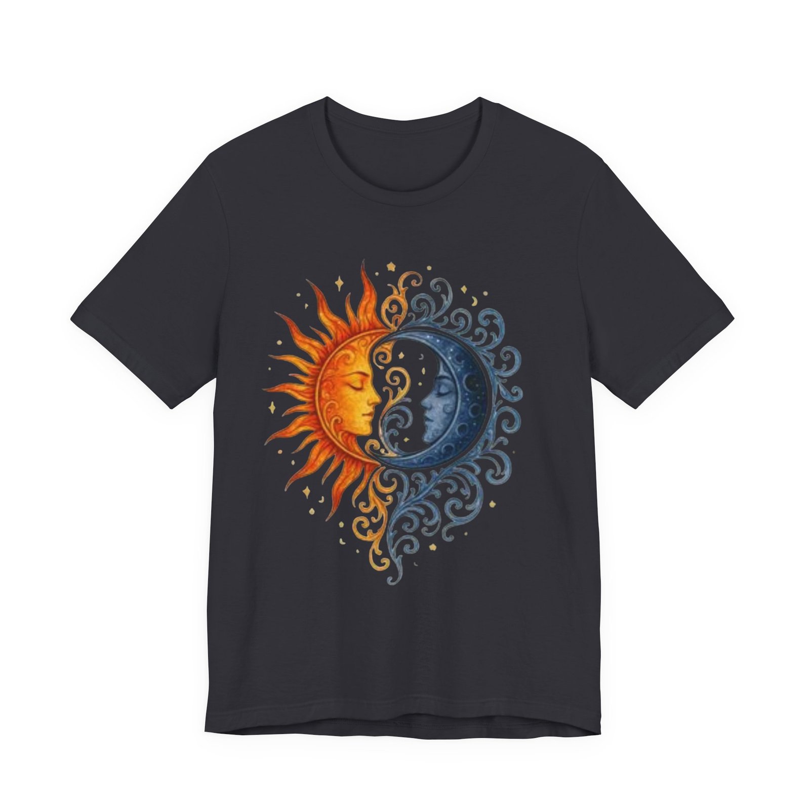 Sun and Moon Unisex Tee, Celestial Graphic T-Shirt, Astrology Shirt, Gift for Space Lovers, Boho Style Tee - Image 21
