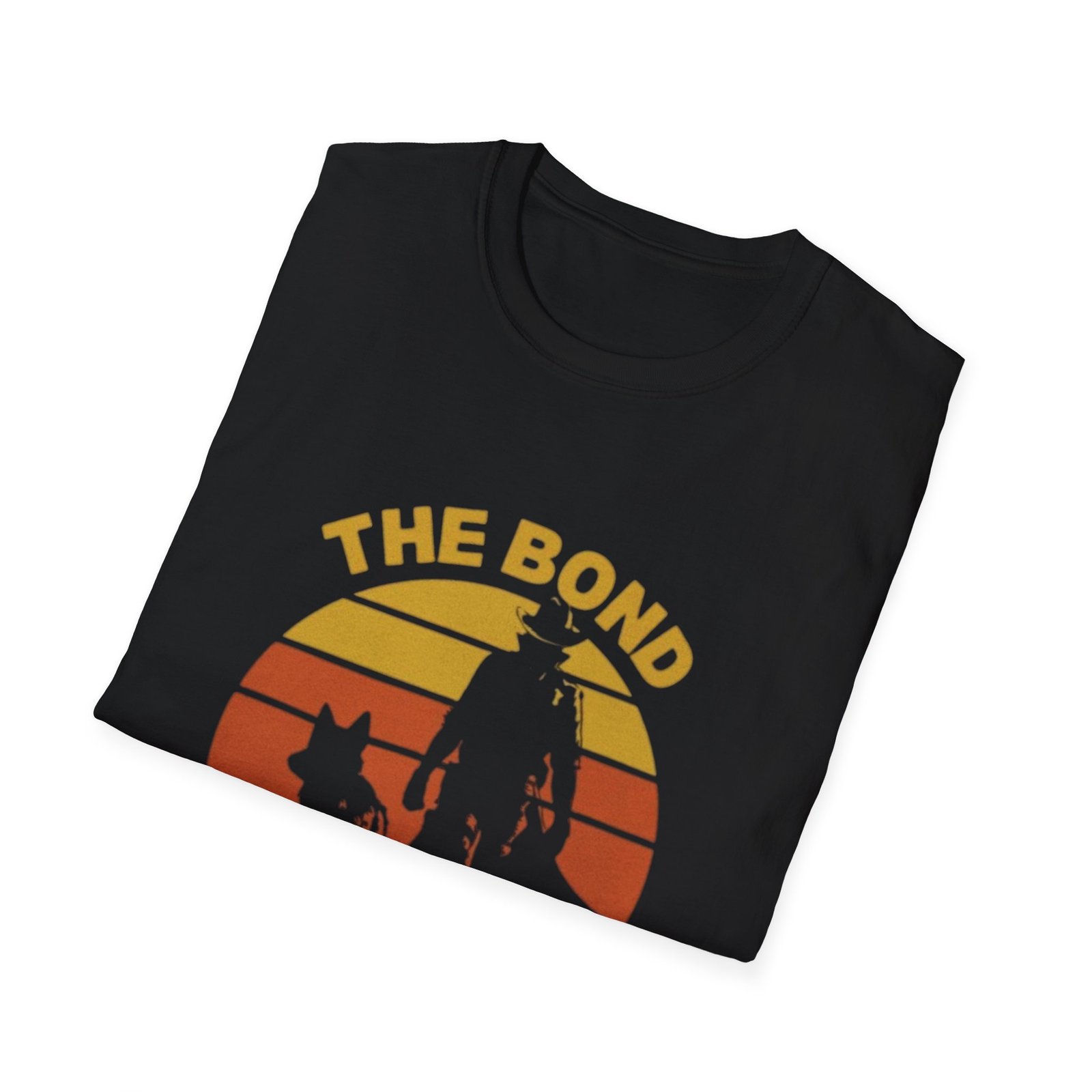 The Bond That Never Dies T-Shirt | Cowboy and Dog Sunset Silhouette - Image 4