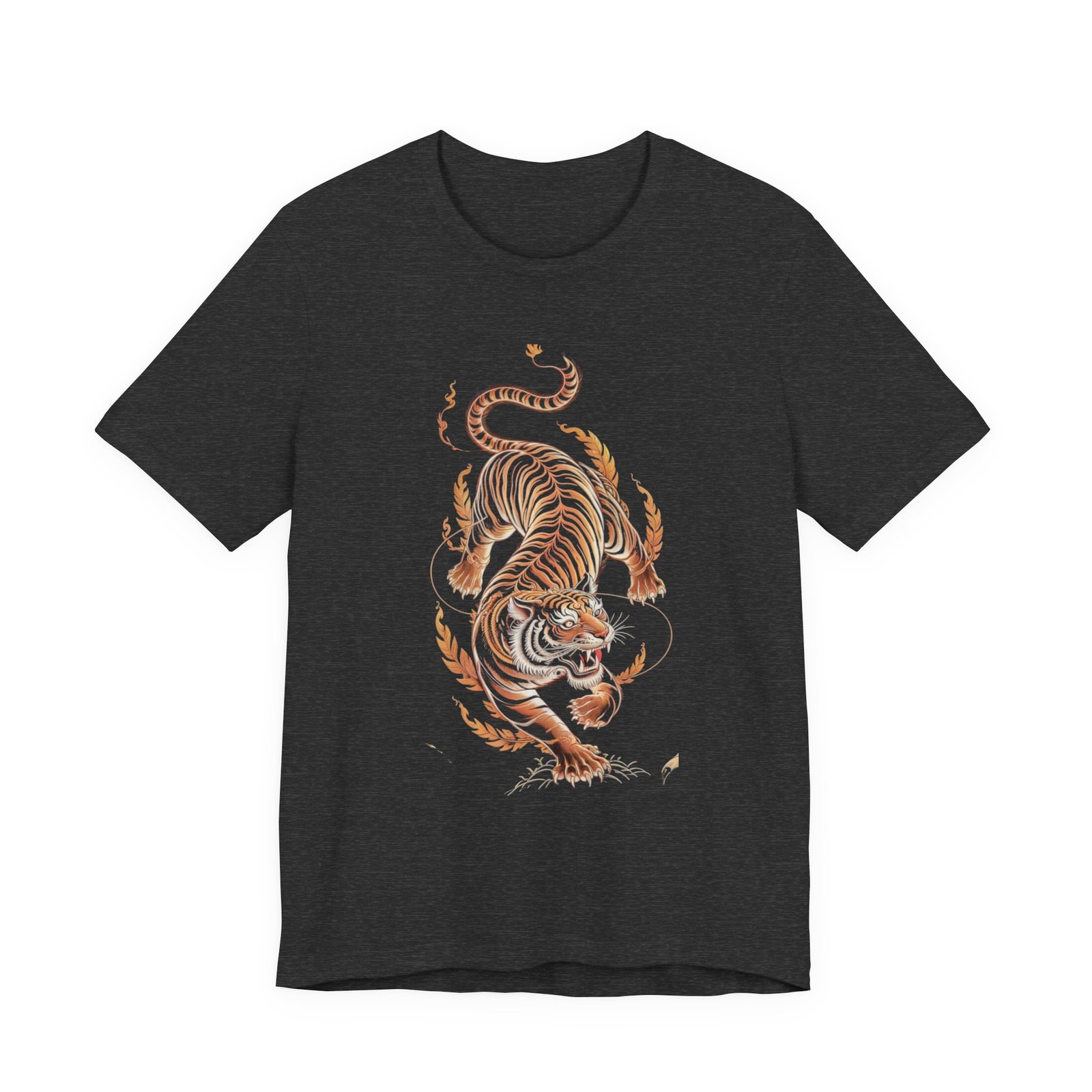 Flaming Tiger Unisex Tee - Bold Graphic, Casual Wear, Gift for Animal Lovers, Streetwear Style, Perfect for Summer - Image 13