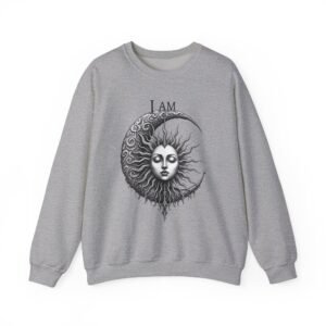 Sun and Moon Sweatshirt, Celestial Design, Unisex Crewneck Jumper, Lunar Graphic Pullover, Astronomy Clothing, Outer Space Top