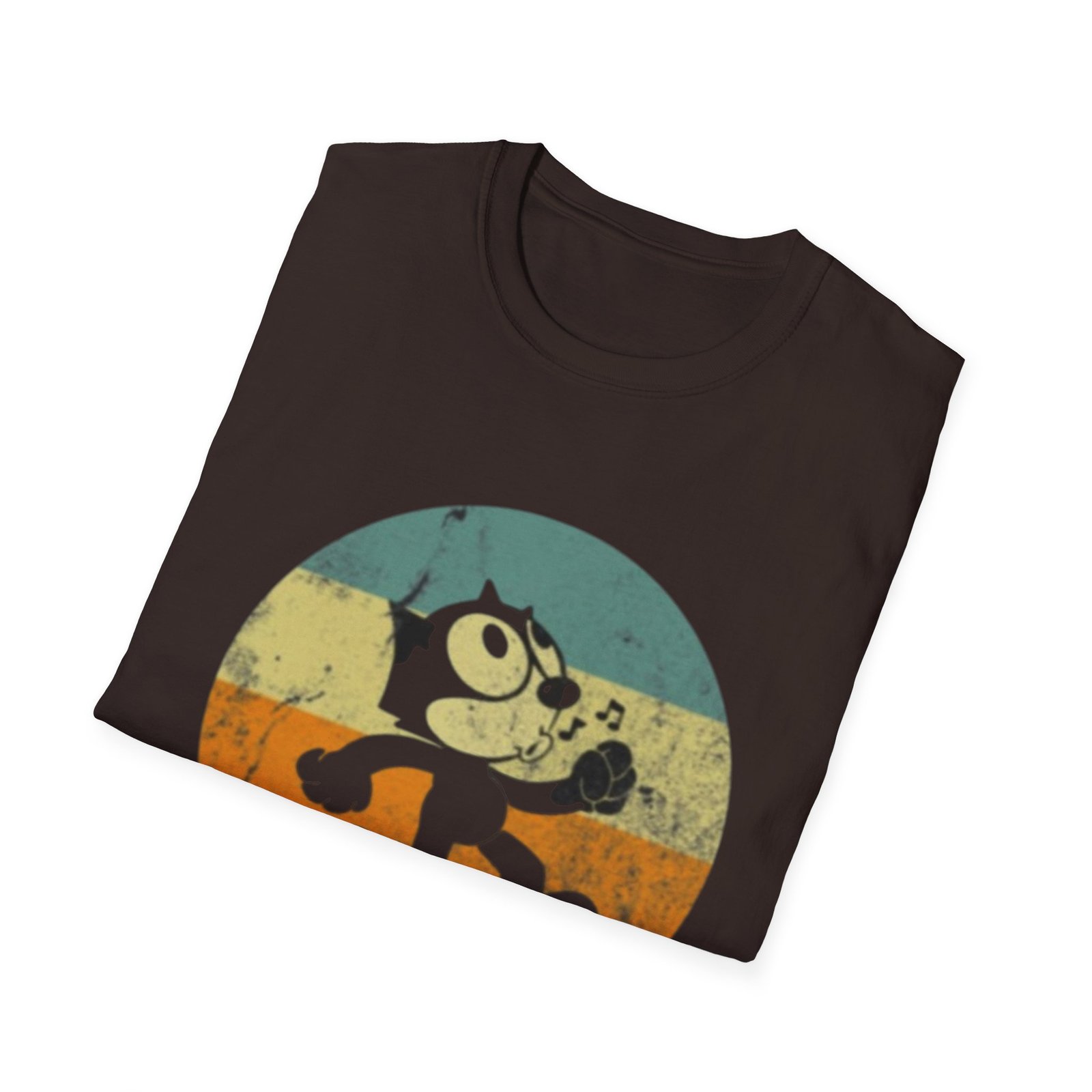 Vintage Cartoon Character T-Shirt | Retro Striped Circle Design - Image 8