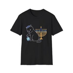 Menorah and Dreidel Hanukkah T-Shirt | Holiday Jewish Festival Design