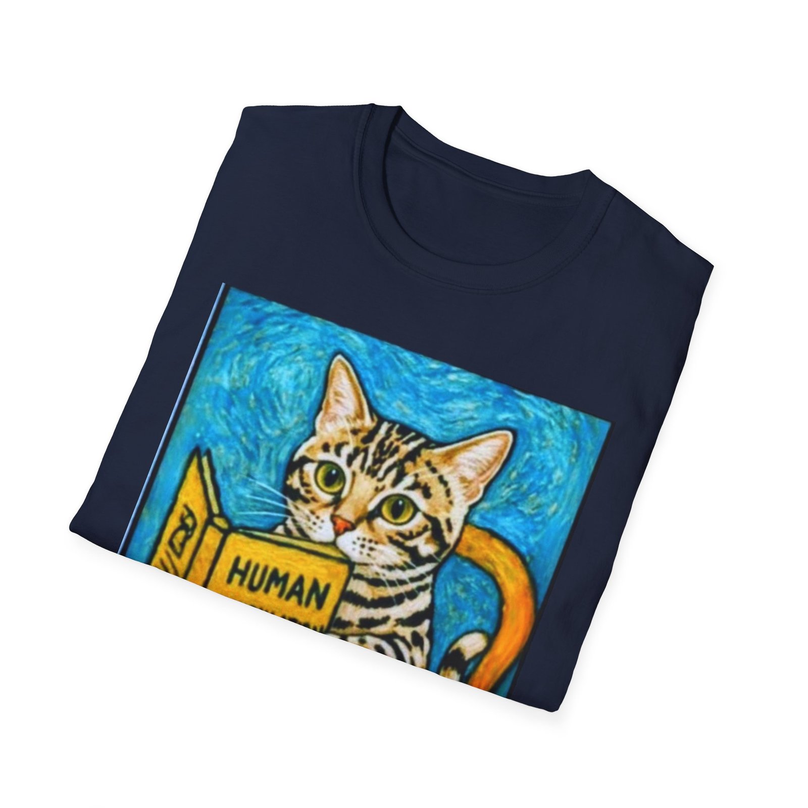 Cat Reading "Human Manipulation 101" T-Shirt | Funny Cat Illustration - Image 16