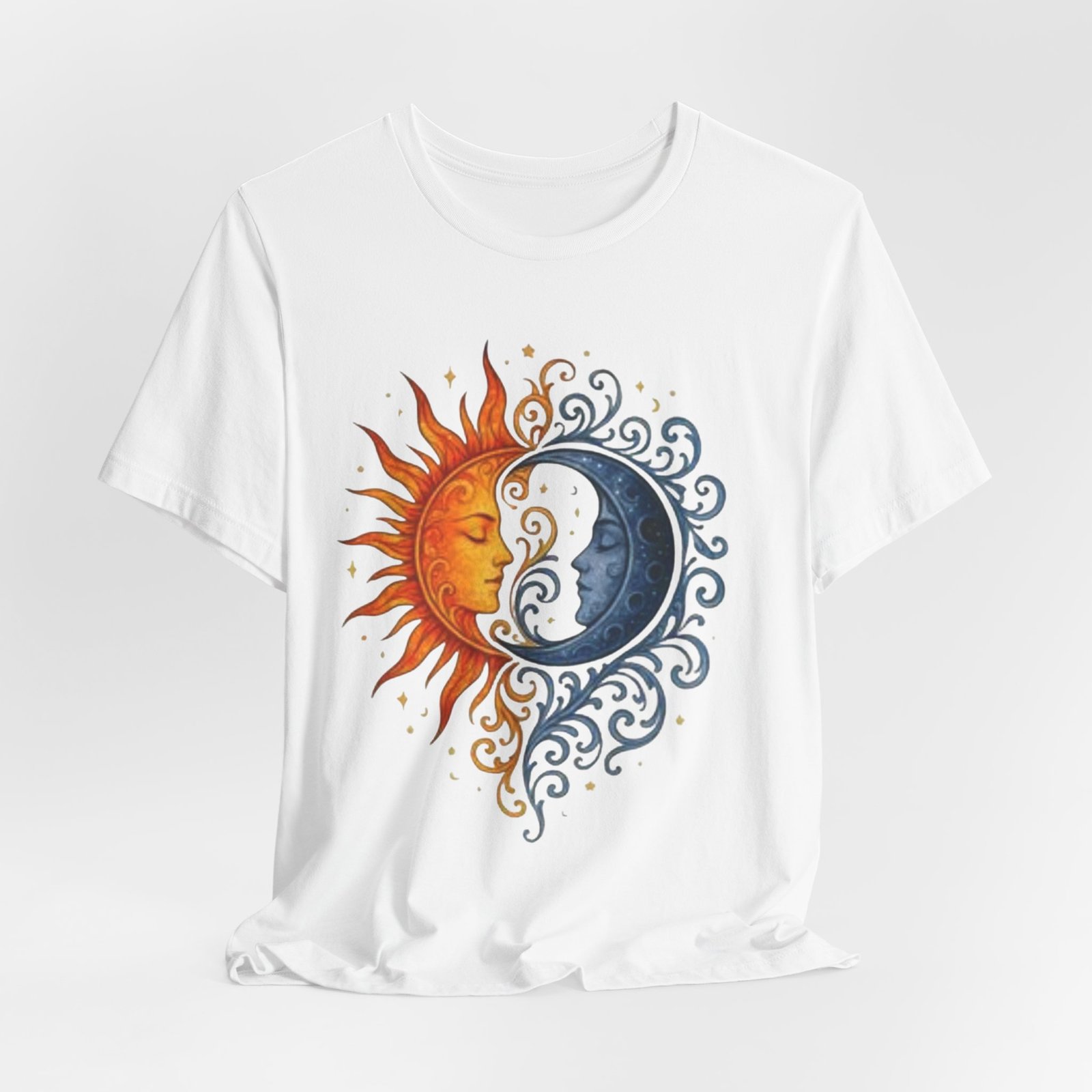 Sun and Moon Unisex Tee, Celestial Graphic T-Shirt, Astrology Shirt, Gift for Space Lovers, Boho Style Tee - Image 8