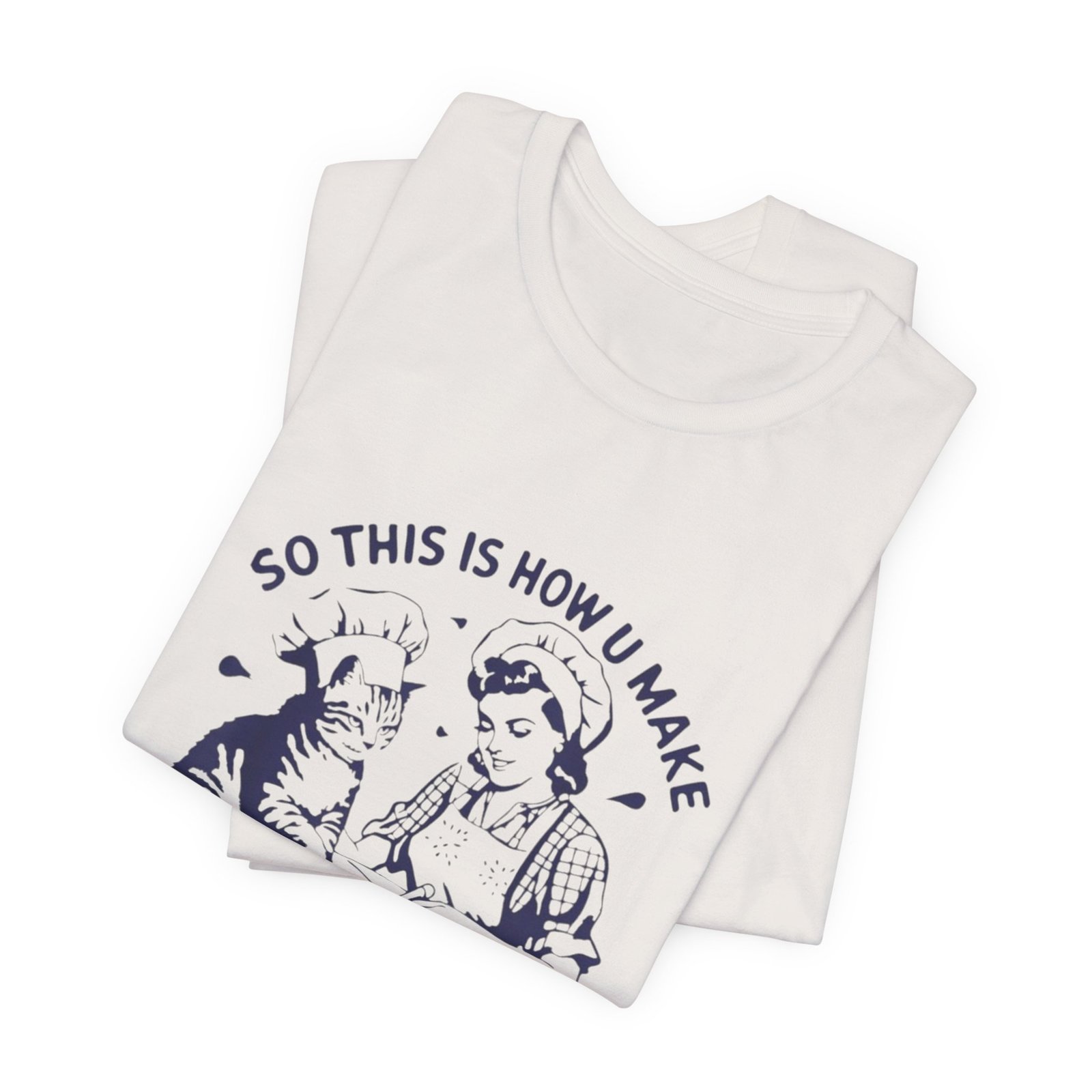 Cat Baker Tee, Funny Biscuit Making Shirt, Unisex Jersey Short Sleeve Tee, Cat Lover Gift, Animal Graphic Tee - Image 15