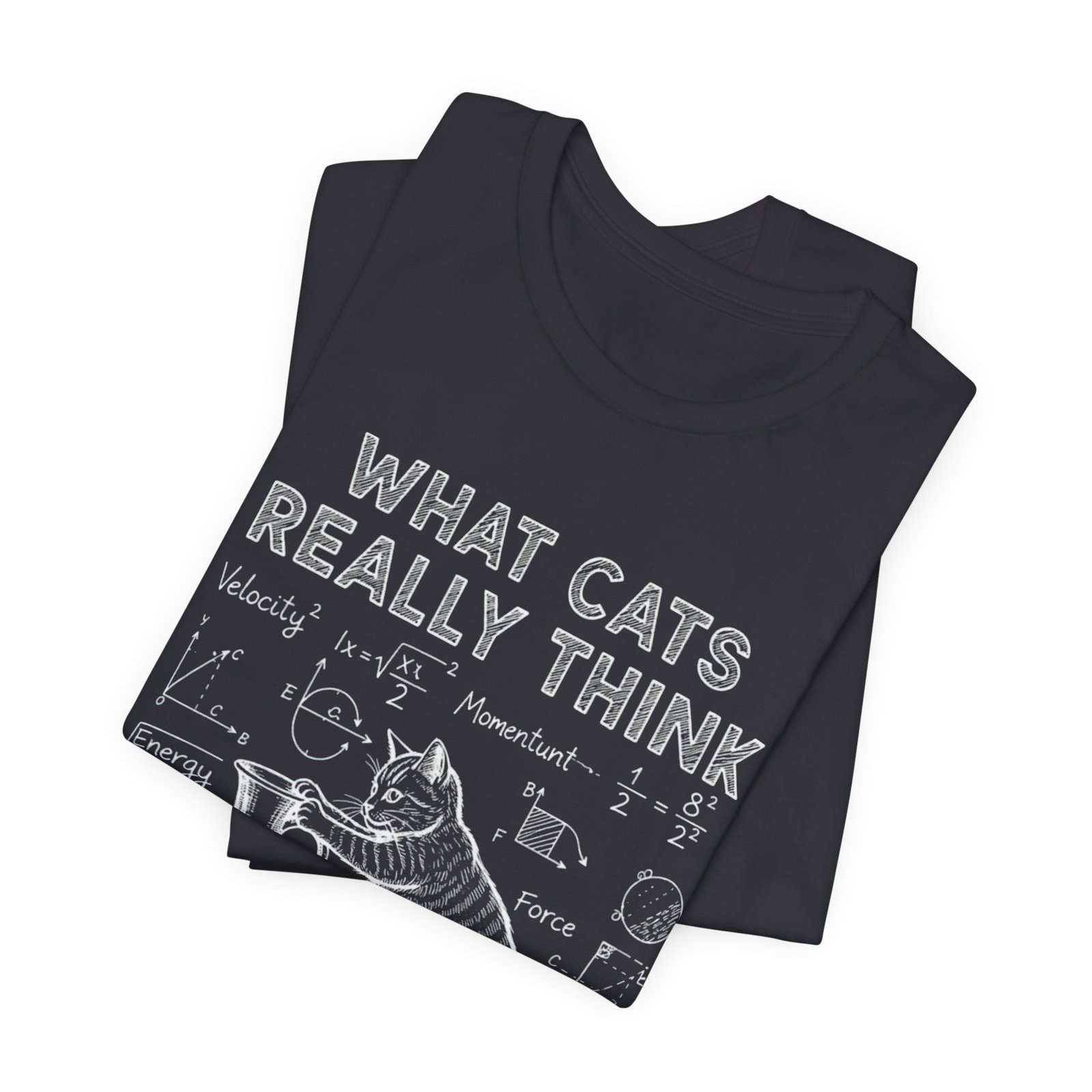 What Cats Really Think T-Shirt | Cat Science Illustration Tee - Image 11