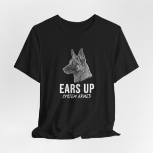 Belgian Malinios ears Up tee | Dog K9 Canine Shirt, Police K9 Design