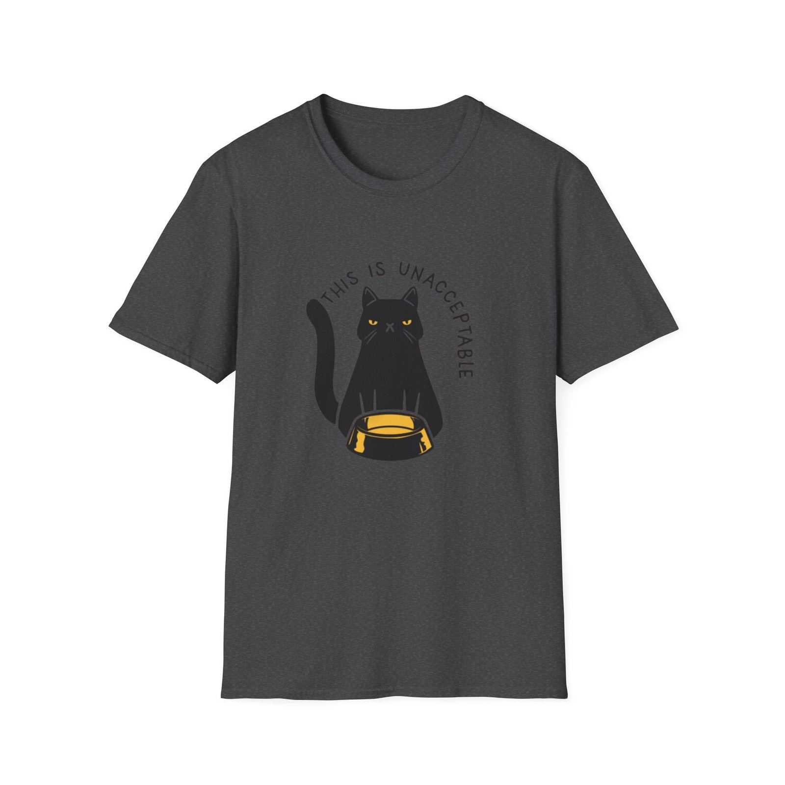 This Is Unacceptable Cat T-Shirt | Grumpy Black Cat Illustration - Image 17
