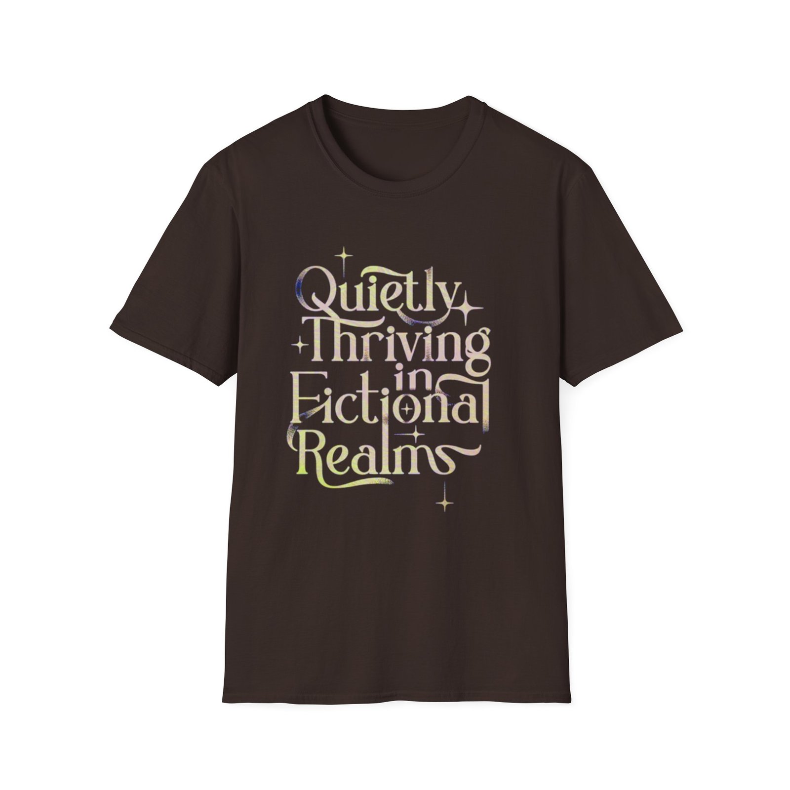 Quietly Thriving in Fictional Realms T-Shirt | Bookish Literary Shirt - Image 5