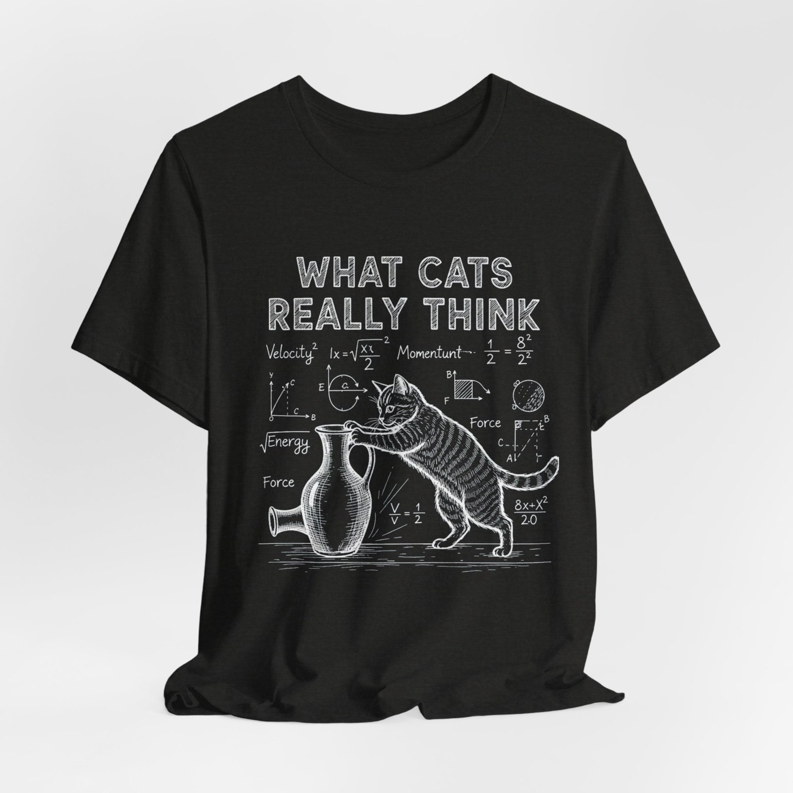 What Cats Really Think T-Shirt | Cat Science Illustration Tee - Image 8