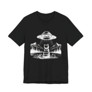 Alien Cat Abduction T-Shirt, Funny Cat Shirt, Unisex Tee, Cat Lover Gift, Outer Space Kitty Top