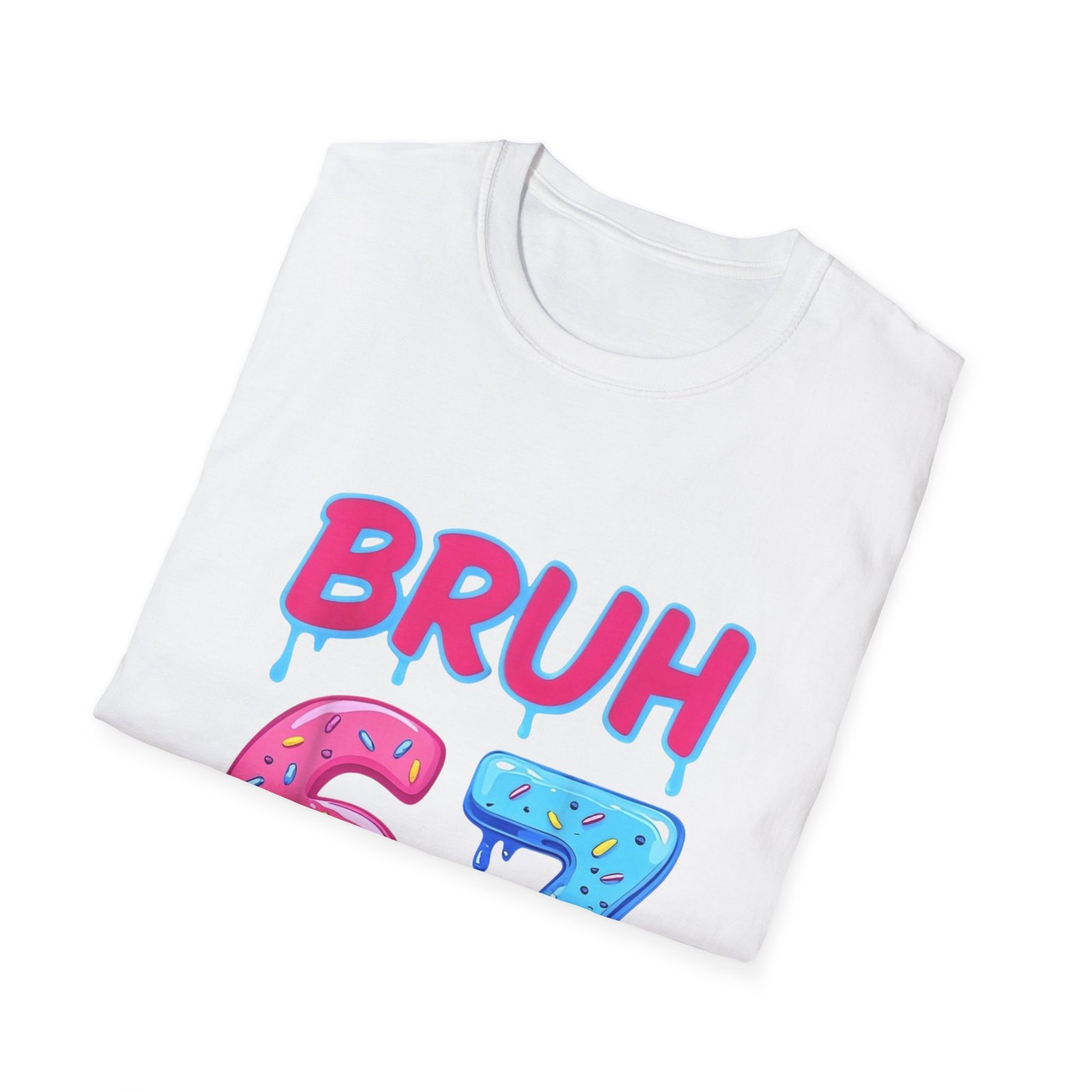 BRUH 67 drippy donut & ice cream numbers T-Shirt | colorful graphic tee - Image 8