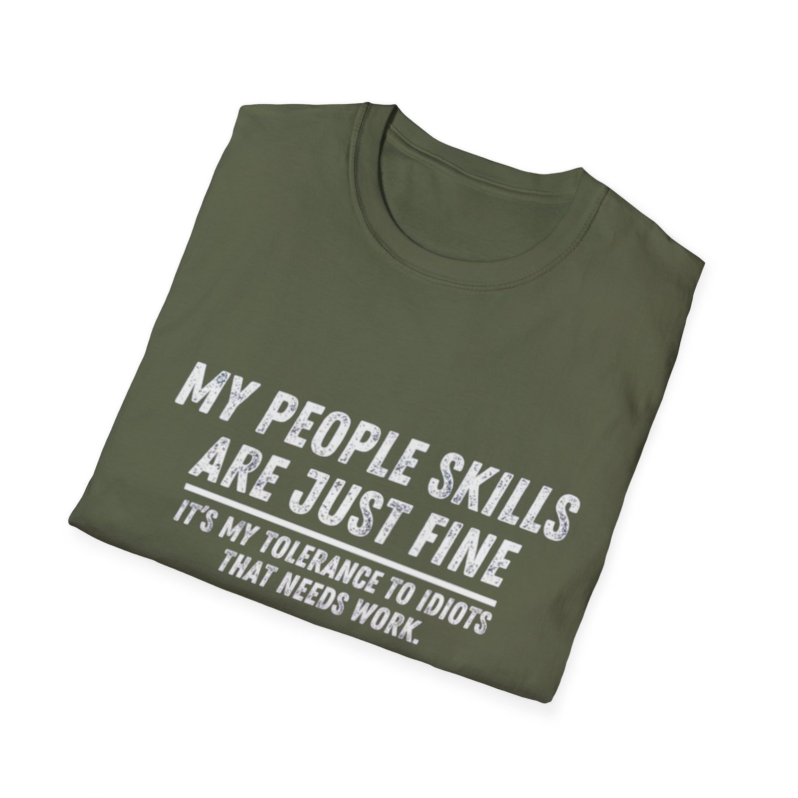 My People Skills Are Just Fine T-Shirt | Funny Sarcastic Quote Tee - Image 12