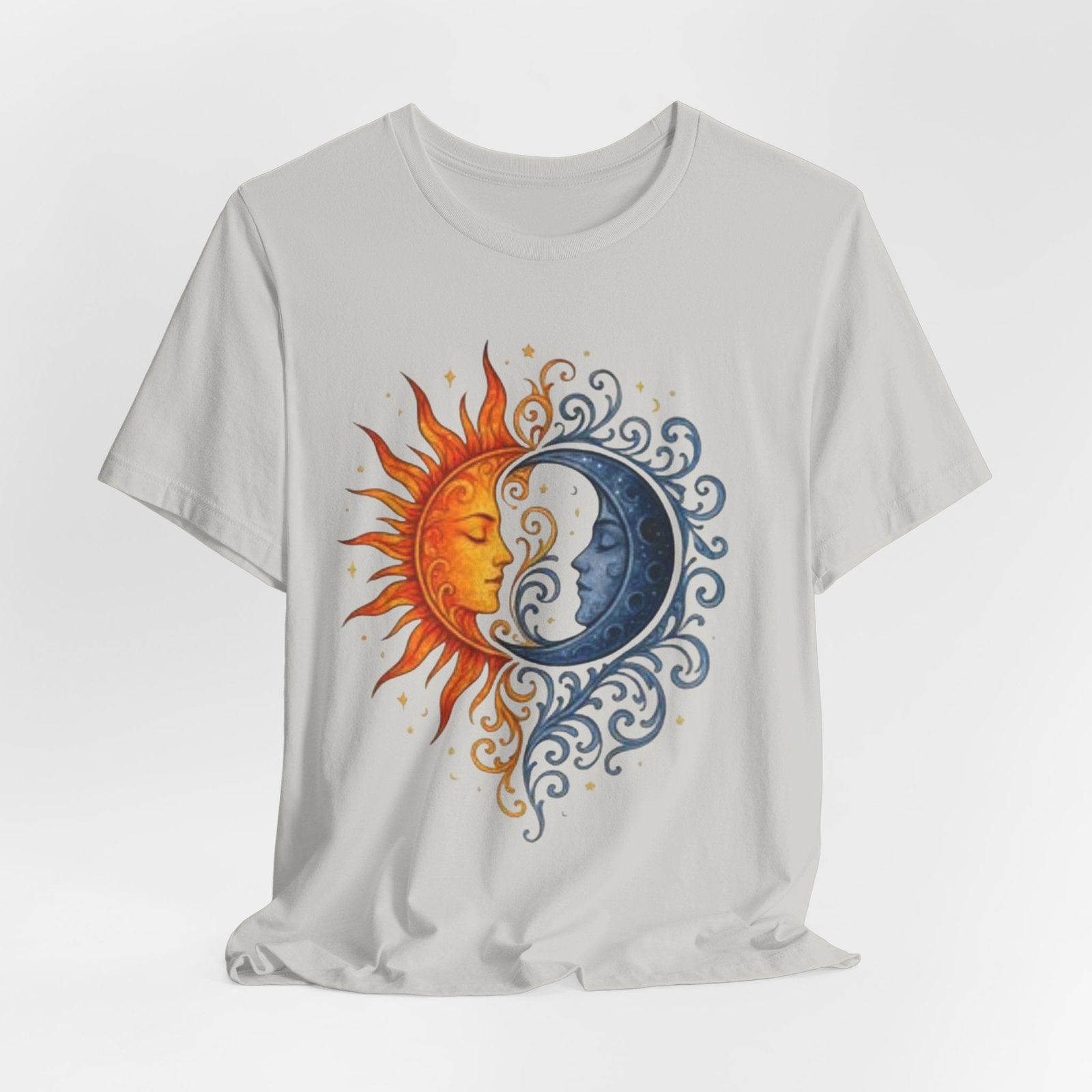 Sun and Moon Unisex Tee, Celestial Graphic T-Shirt, Astrology Shirt, Gift for Space Lovers, Boho Style Tee - Image 20
