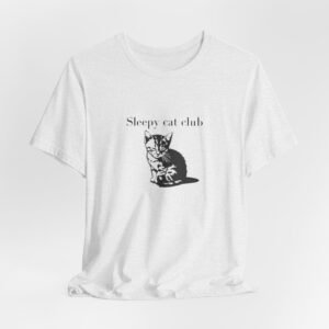 Sleepy Cat Club Tee, Cat Lover Shirt, Unisex Graphic Tee, Gift for Cat Owners, Cute Animal Apparel, Cozy Casual Wear