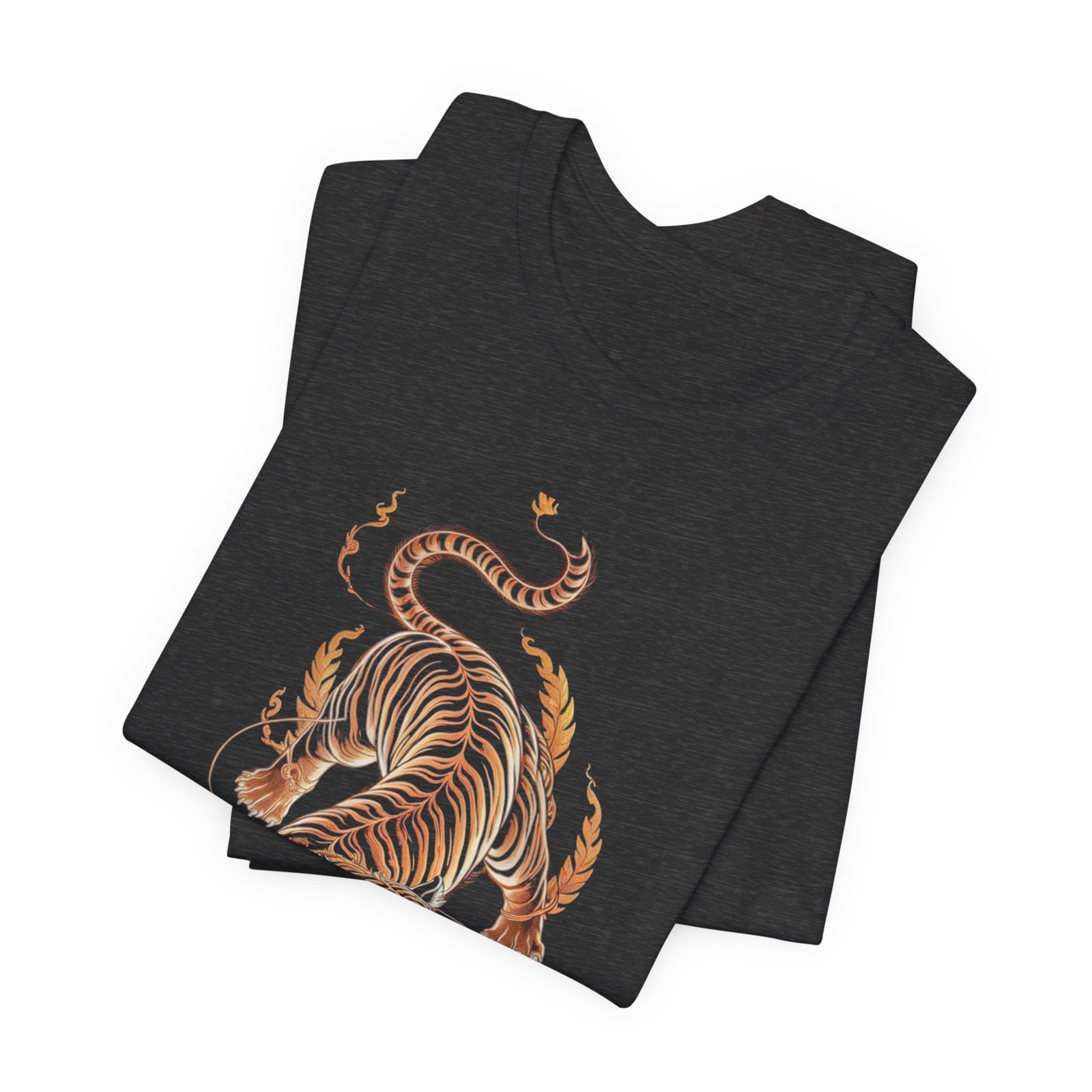 Flaming Tiger Unisex Tee - Bold Graphic, Casual Wear, Gift for Animal Lovers, Streetwear Style, Perfect for Summer - Image 15