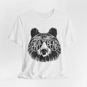 Papa Bear Graphic Tee | Bear Face Sunglasses Dad Shirt
