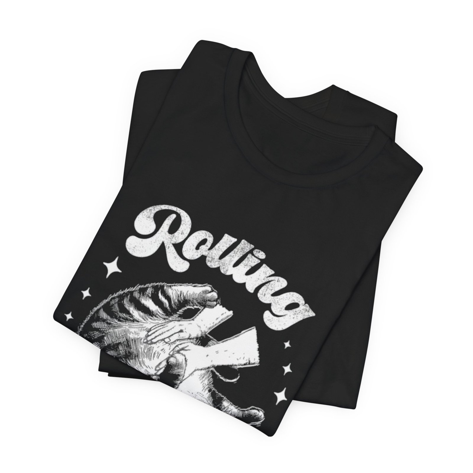 Rolling Fatties Cat Tee | Vintage Octopus Illustration, Nautical Graphic Shirt - Image 3