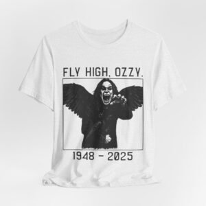 Ozzy Tribute Unisex Jersey Tee, Rock Music Shirt, Concert Wear, Memorial Tee, Gothic Style Apparel, Casual Statement Tee
