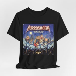PURROSMITH Meow Tour 2024 Cats Rocking Tee | Band Parody T-Shirt