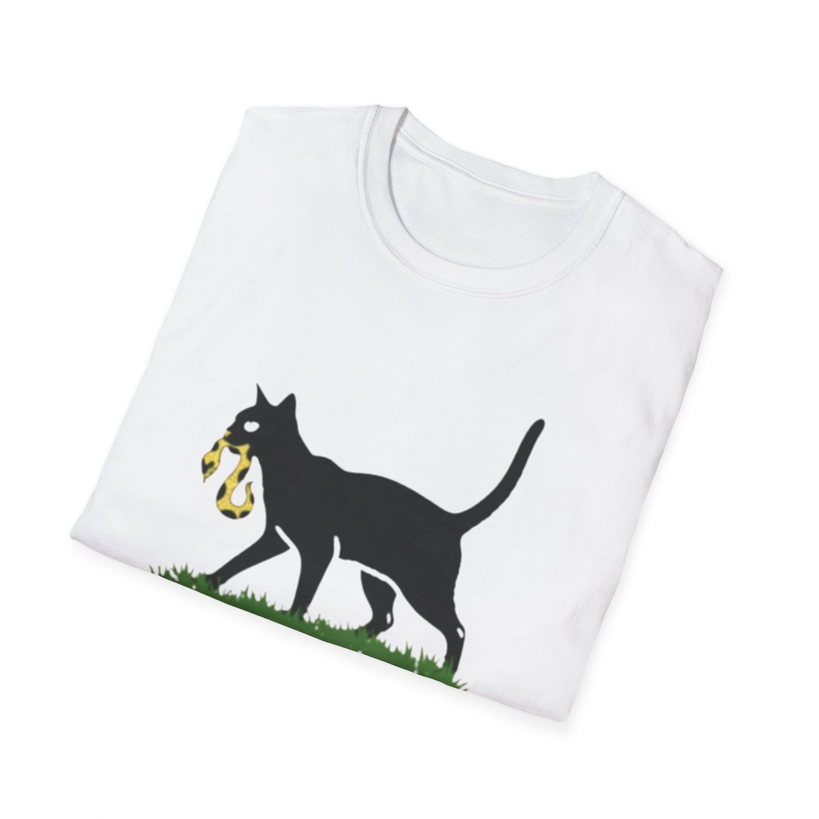 Black Cat Holding Snake T-Shirt | Ill Tread Wherever I Want - Image 8