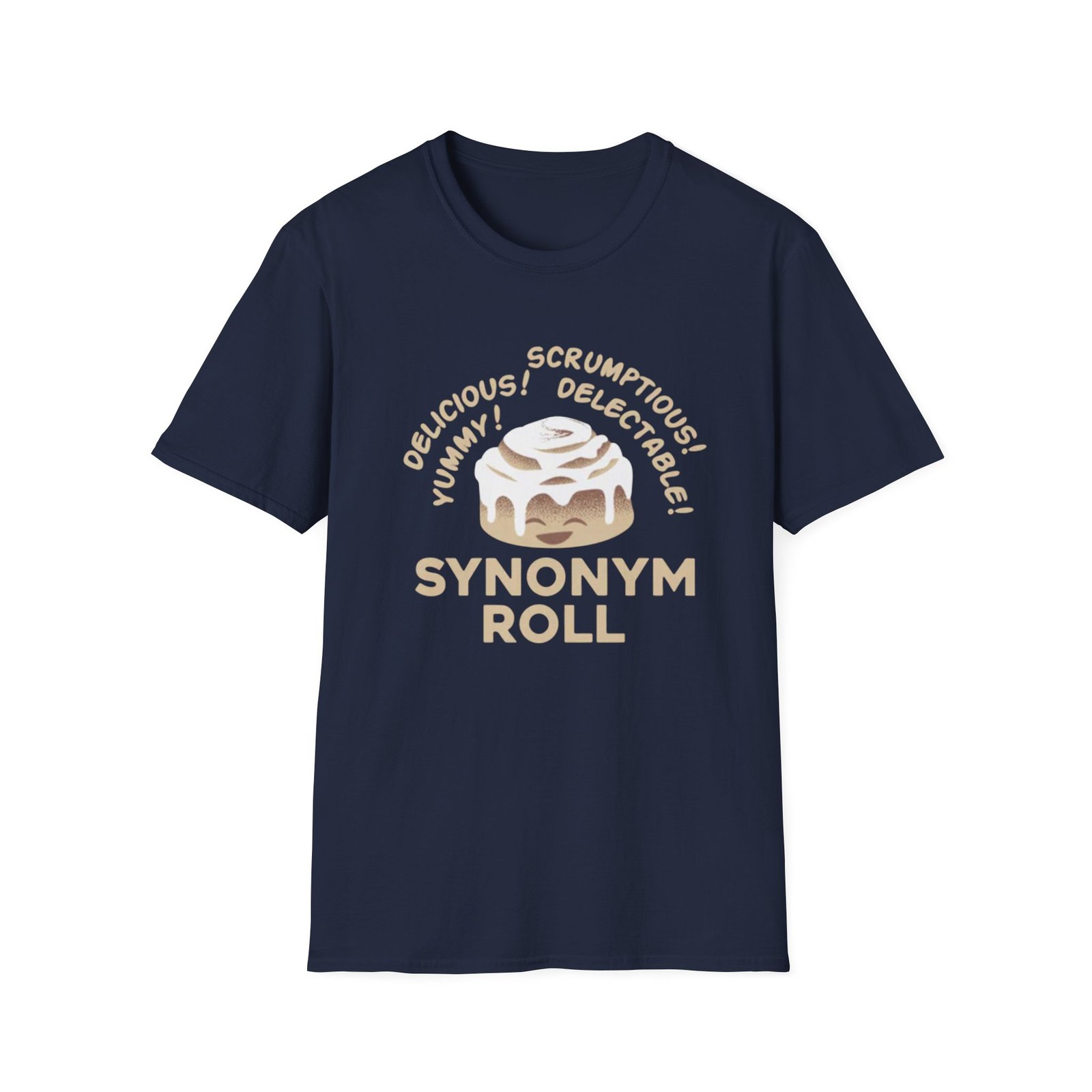 Synonym Roll T-Shirt | Cute Cinnamon Roll Wordplay, Bakery Pun Tee - Image 17