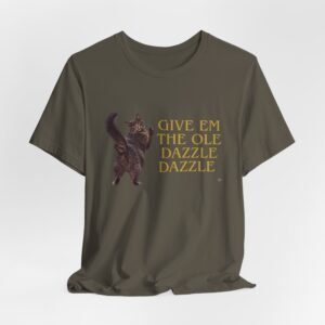 Give 'Em the Ole Dazzle Dazzle Cat T-Shirt | Retro Cat Illustration