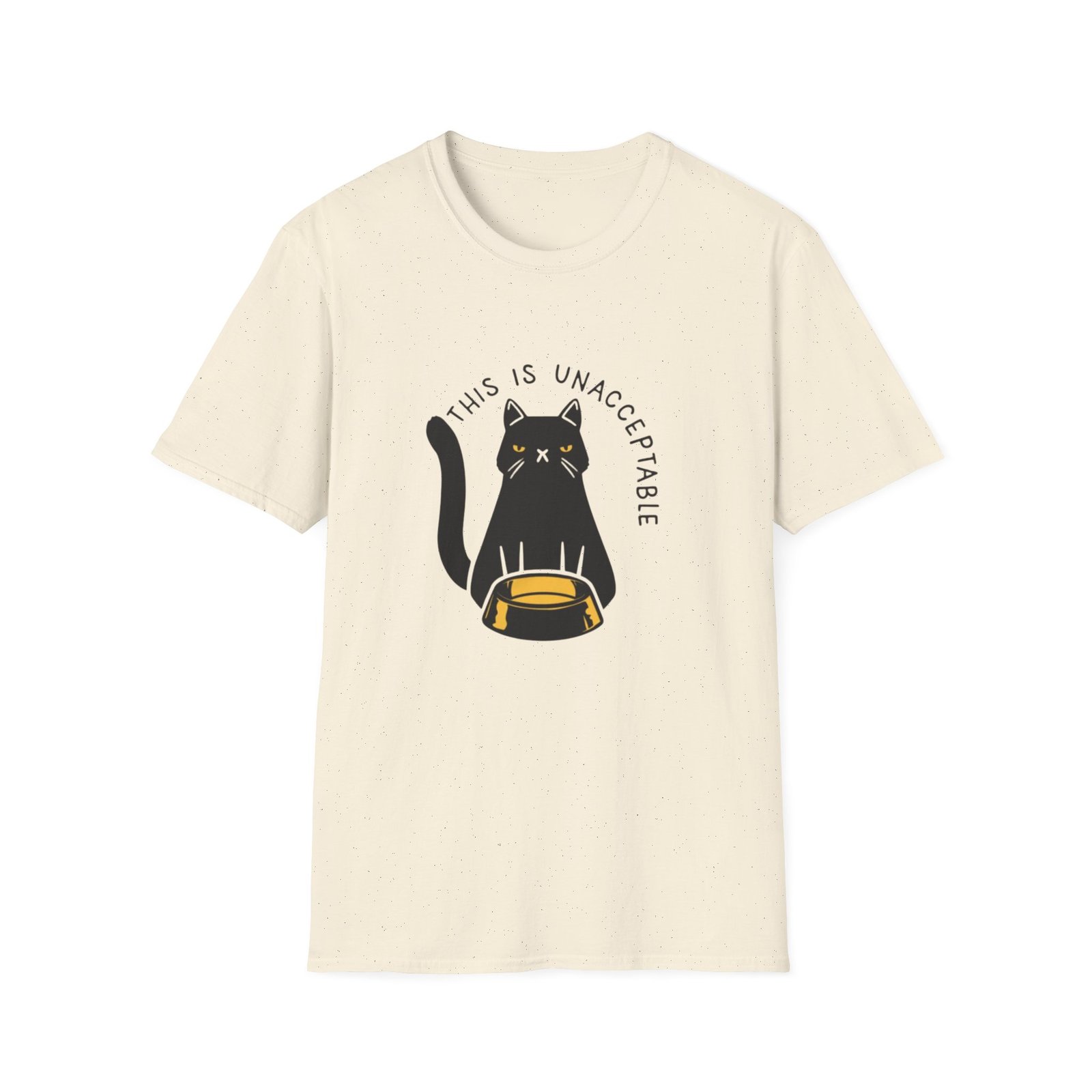 This Is Unacceptable Cat T-Shirt | Grumpy Black Cat Illustration - Image 9