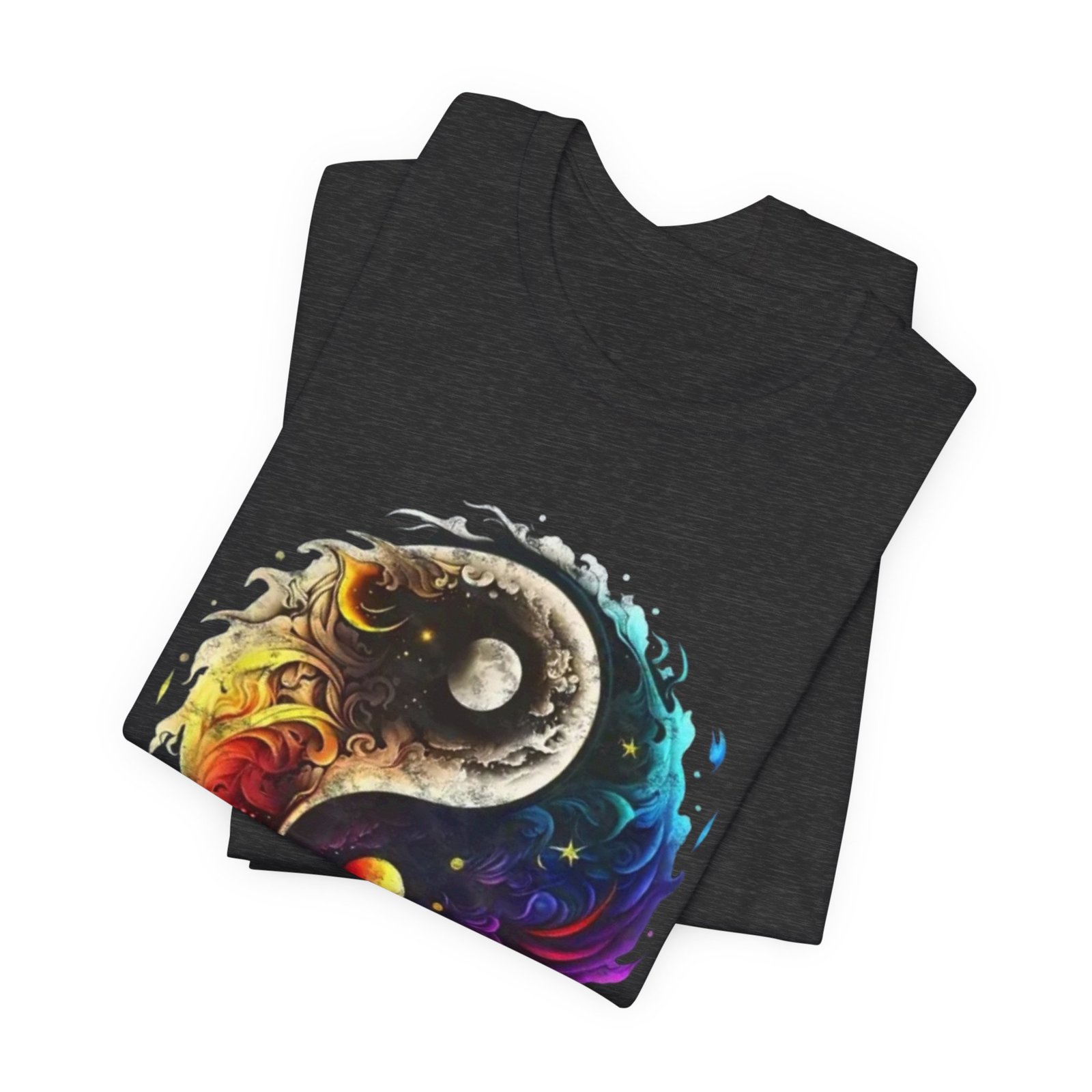 Colorful Yin Yang Unisex T-Shirt | Vibrant Graphic Tee for Spirituality, Meditation, Dance, Birthdays, Yoga - Image 19