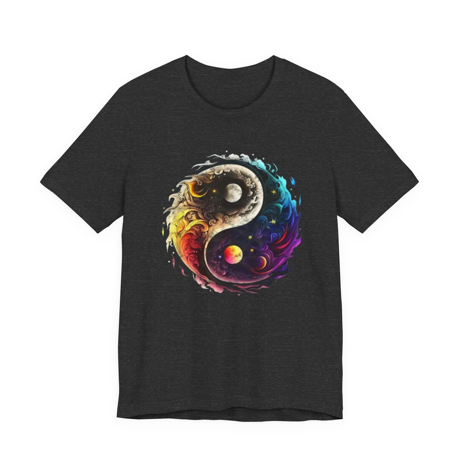 Colorful Yin Yang Unisex T-Shirt | Vibrant Graphic Tee for Spirituality, Meditation, Dance, Birthdays, Yoga - Image 17