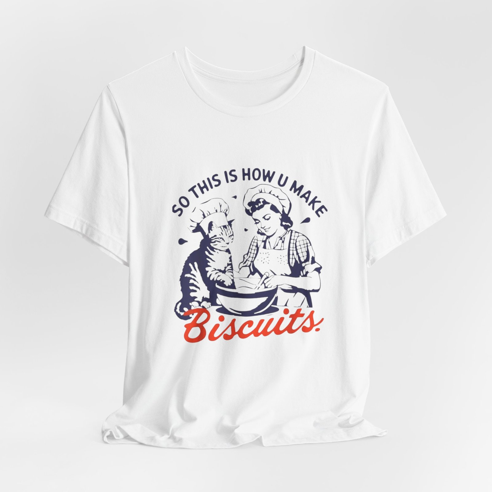 Cat Baker Tee, Funny Biscuit Making Shirt, Unisex Jersey Short Sleeve Tee, Cat Lover Gift, Animal Graphic Tee - Image 8