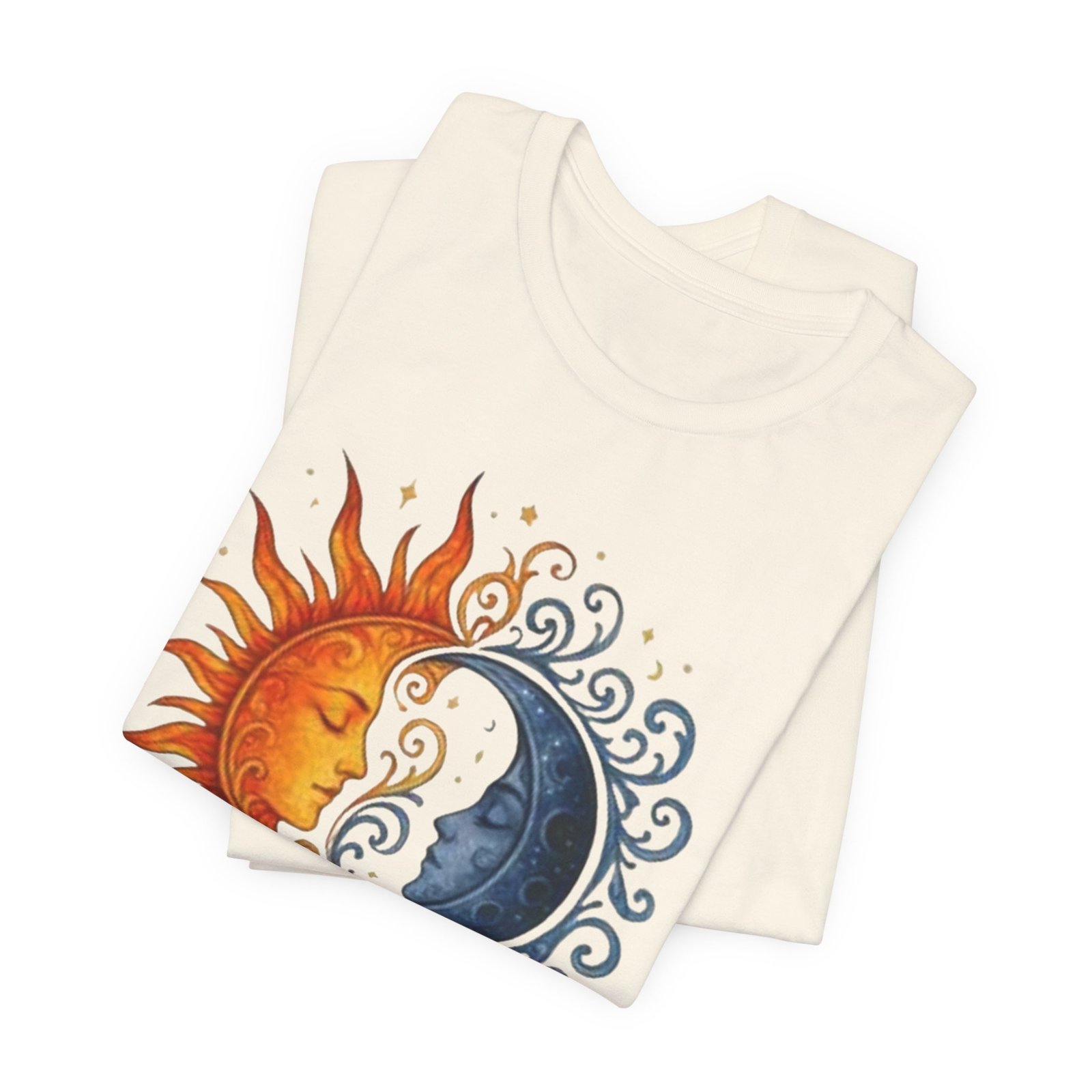 Sun and Moon Unisex Tee, Celestial Graphic T-Shirt, Astrology Shirt, Gift for Space Lovers, Boho Style Tee - Image 15