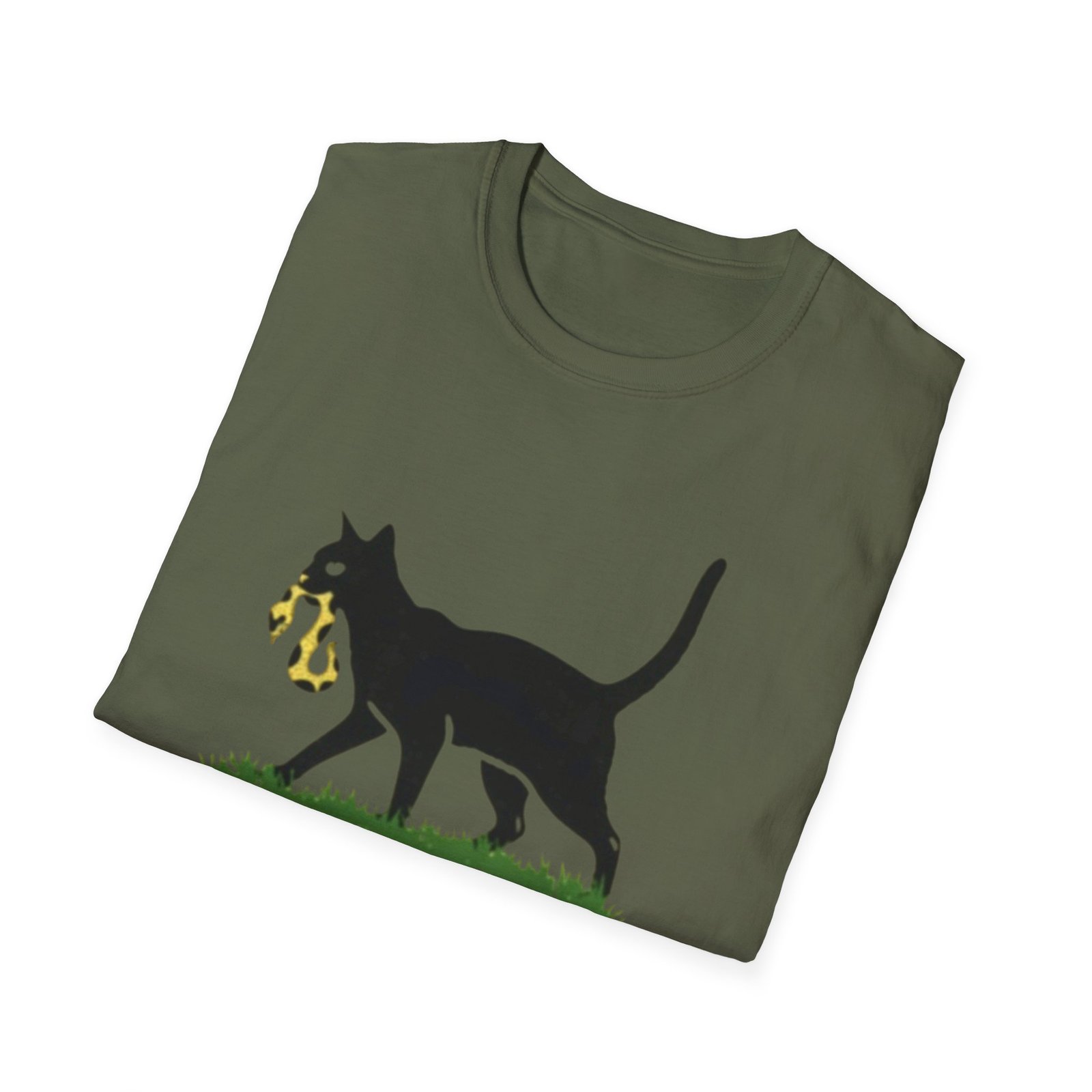 Black Cat Holding Snake T-Shirt | Ill Tread Wherever I Want - Image 16