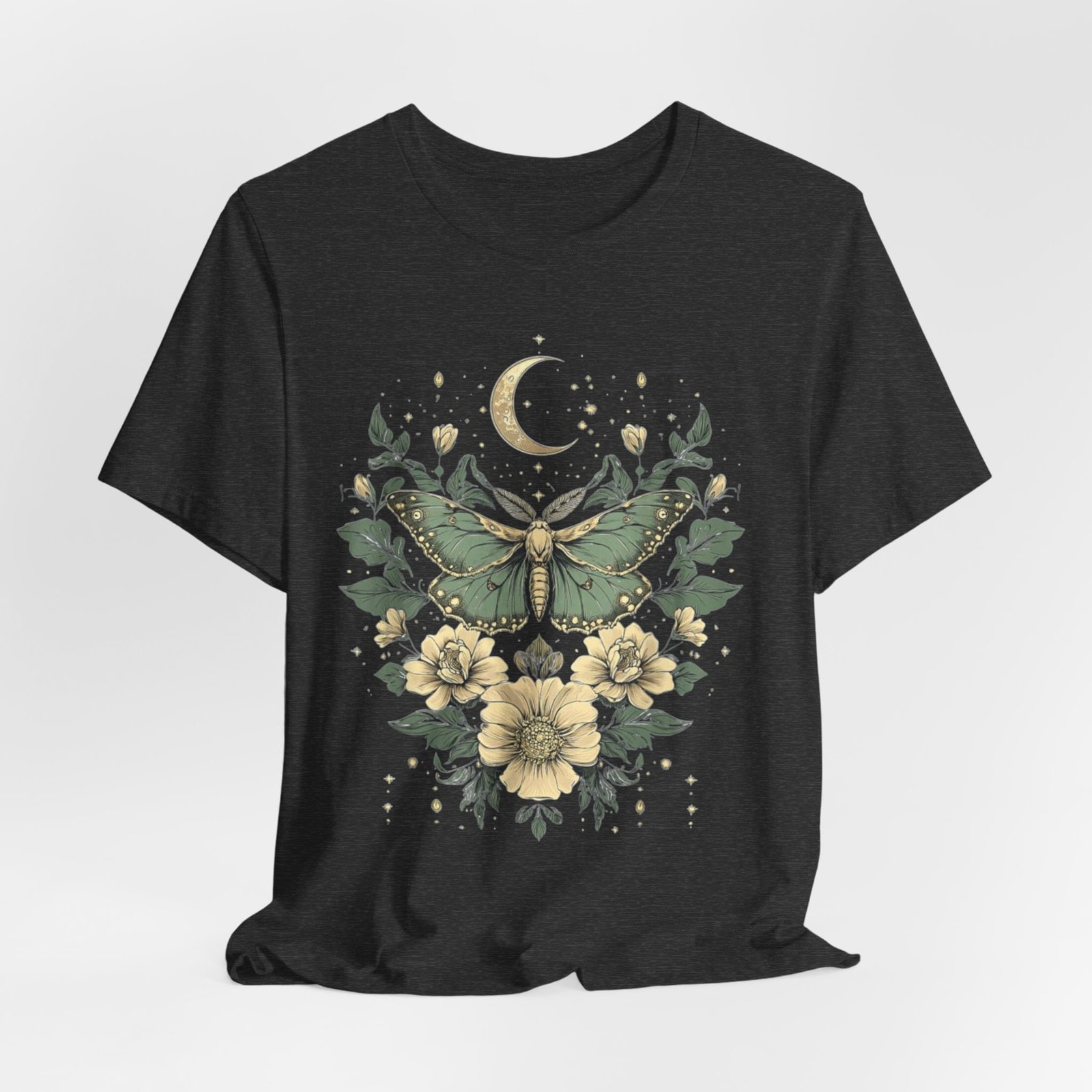 Cottage Core Moth Moon Phases Tee, Goblin Aesthetic Shirt, Unisex Nature T-Shirt, Witchy Boho Top, Lunar Celestial Clothing - Image 20