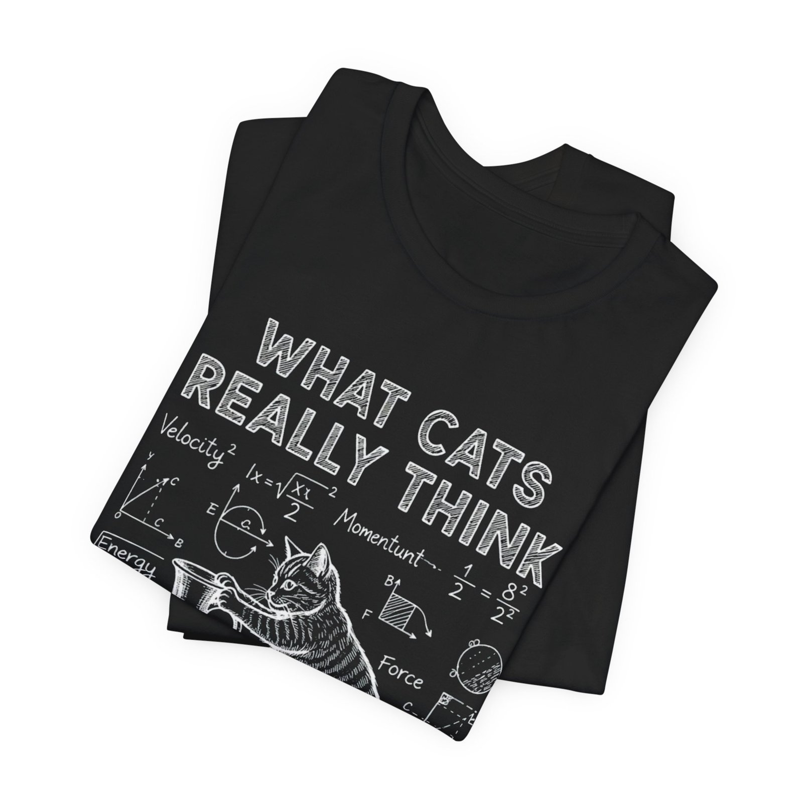 What Cats Really Think T-Shirt | Cat Science Illustration Tee - Image 4