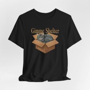 Gimme Shelter Cat in Box T-Shirt | Rescue Shelter Cat Shirt