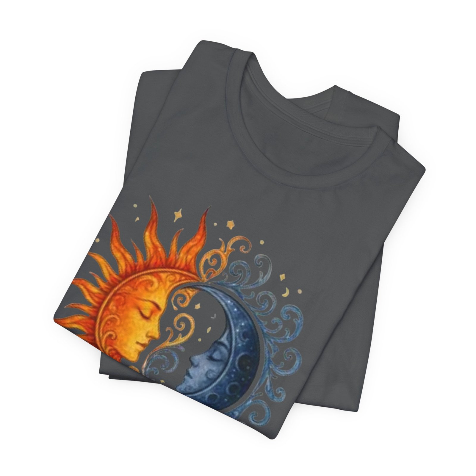 Sun and Moon Unisex Tee, Celestial Graphic T-Shirt, Astrology Shirt, Gift for Space Lovers, Boho Style Tee - Image 31
