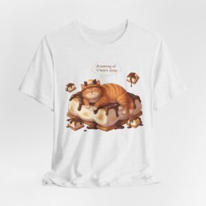 Sleeping Tabby on S'mores Tee | Cat Dessert Illustration T-Shirt