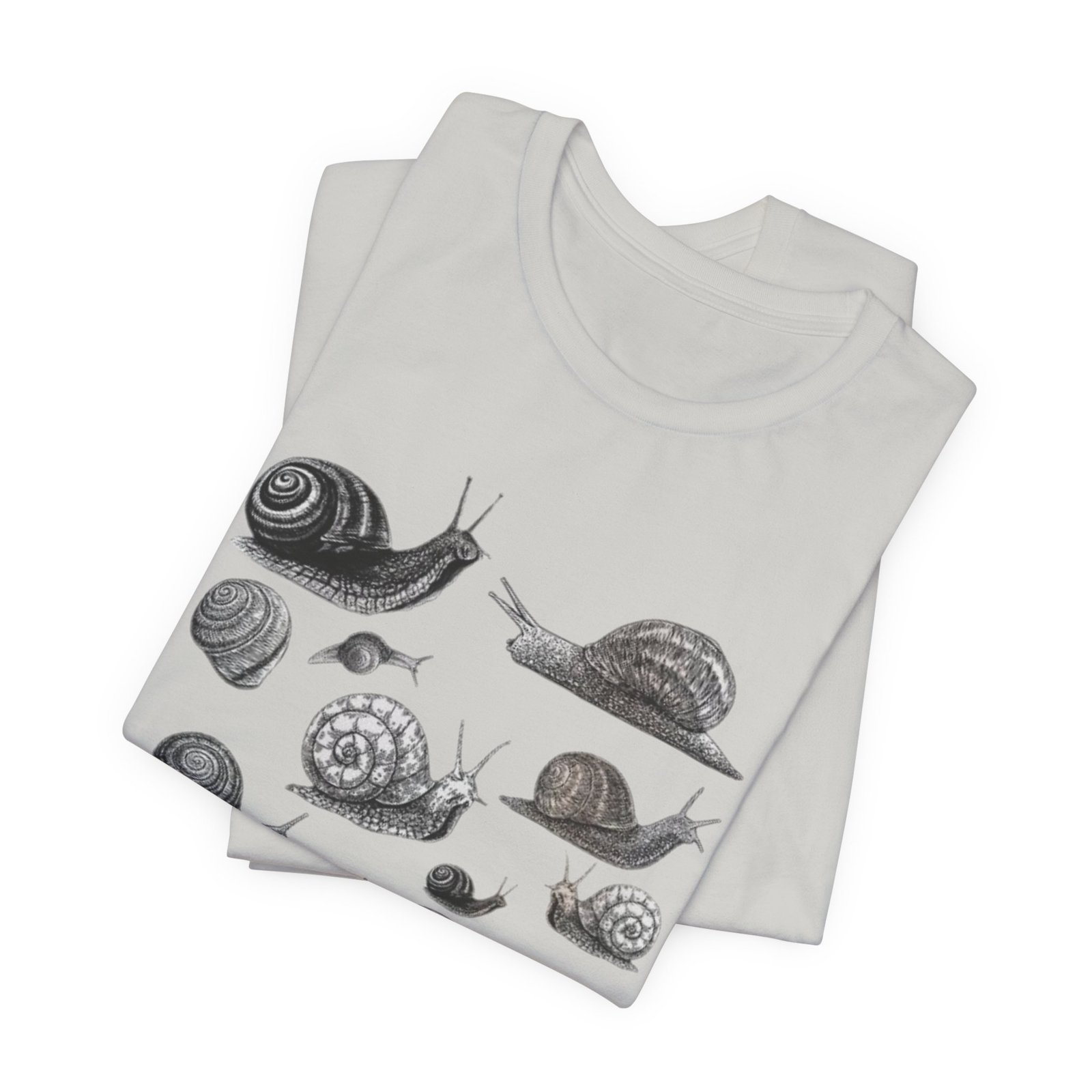 Black and White Snail Illustration Tee | Minimal Snail Art Tee - Image 19