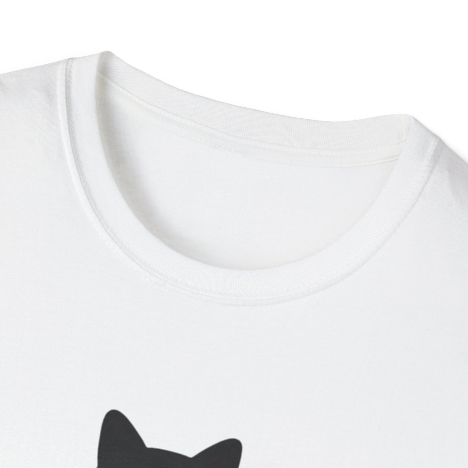Danger Zone Cat T-Shirt | Cute Black White Cat Holding Sign - Image 7