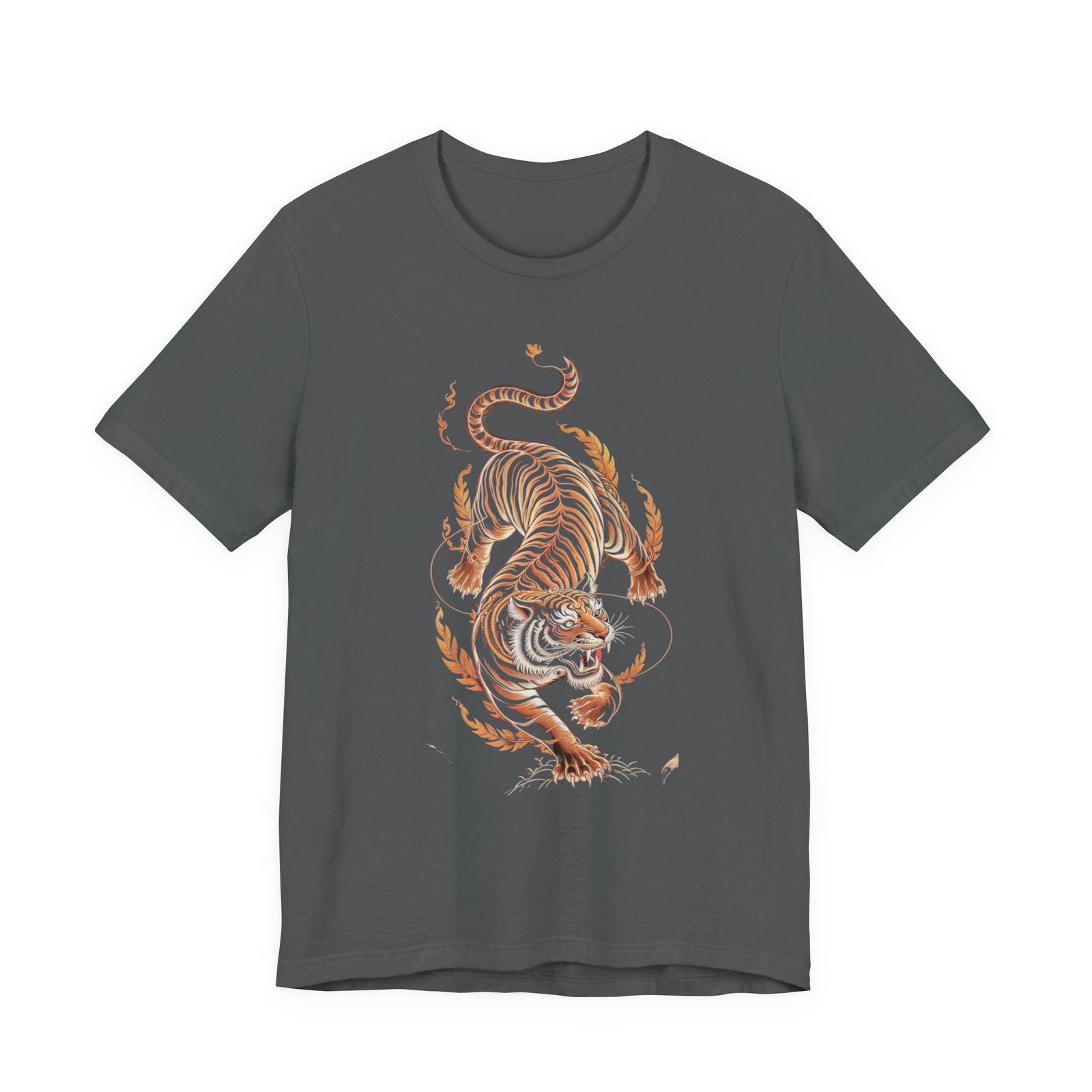 Flaming Tiger Unisex Tee - Bold Graphic, Casual Wear, Gift for Animal Lovers, Streetwear Style, Perfect for Summer - Image 9