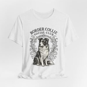 Border Collie Social Club Tee, Dog Lover Shirt, Unisex Graphic T-Shirt, Pet Owner Gift, Animal Lover Apparel, Casual Tee
