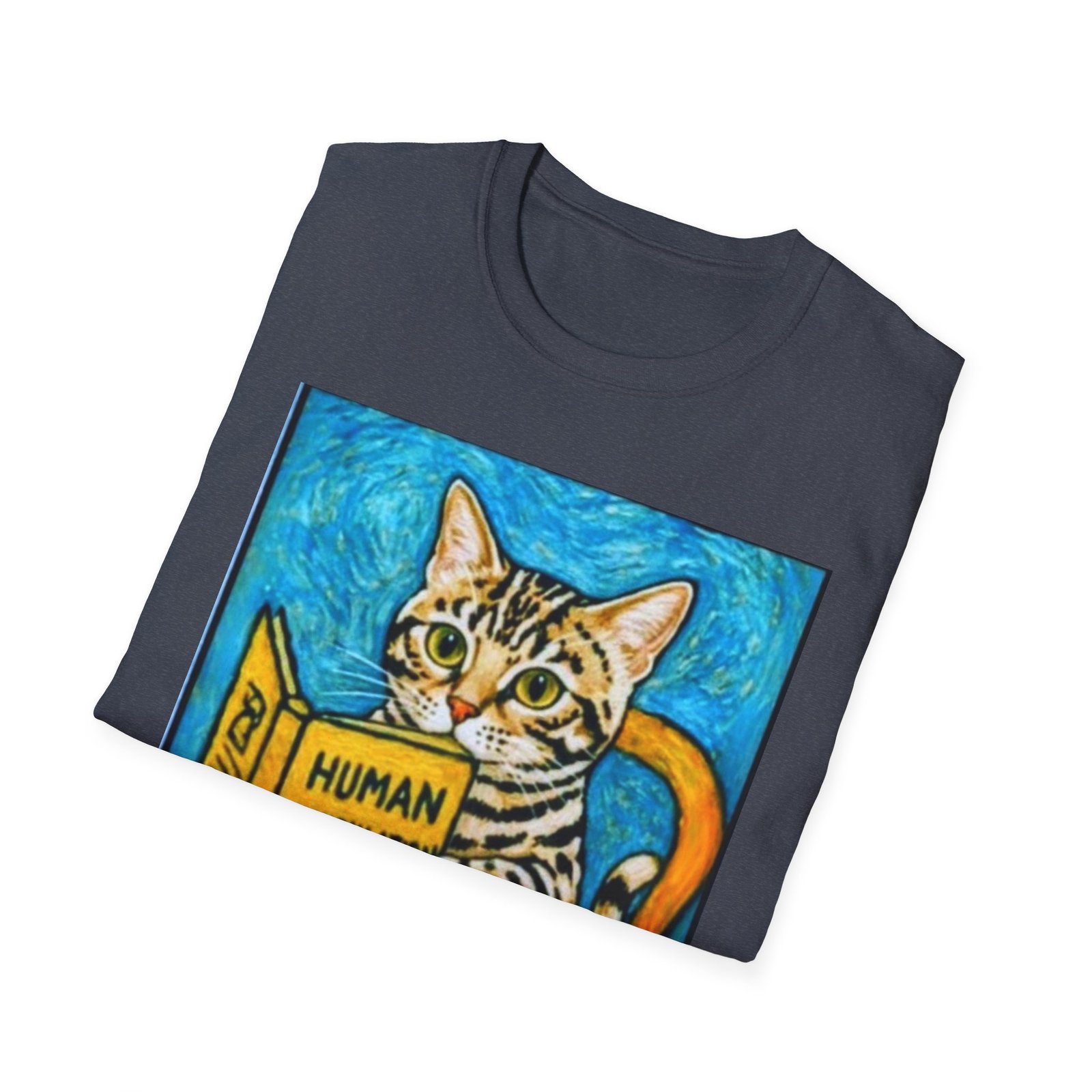 Cat Reading "Human Manipulation 101" T-Shirt | Funny Cat Illustration - Image 20